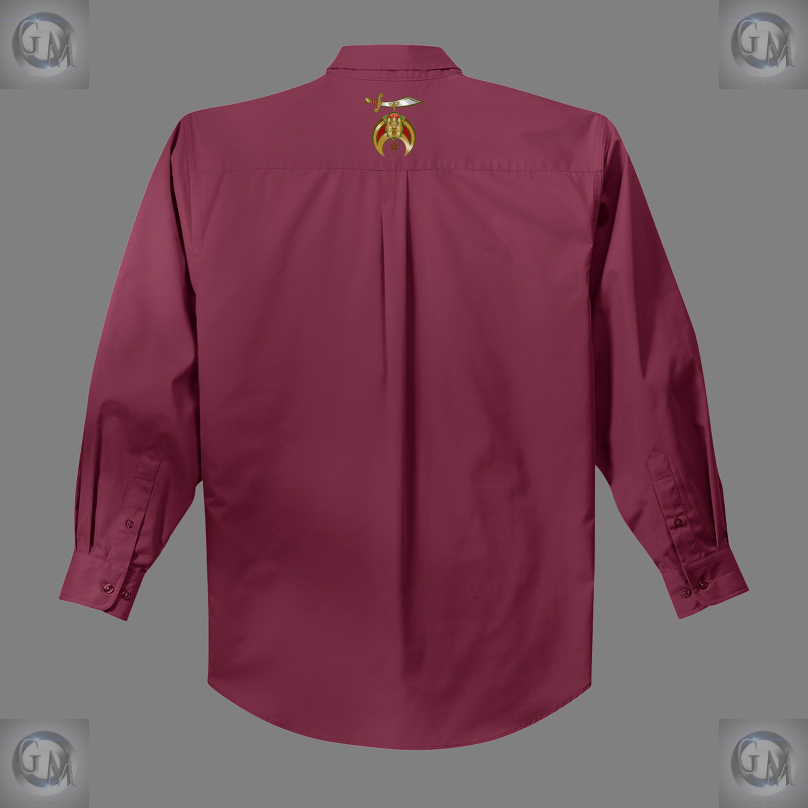 BARACK 256 DRESS SHIRT (MAROON) - Image 3